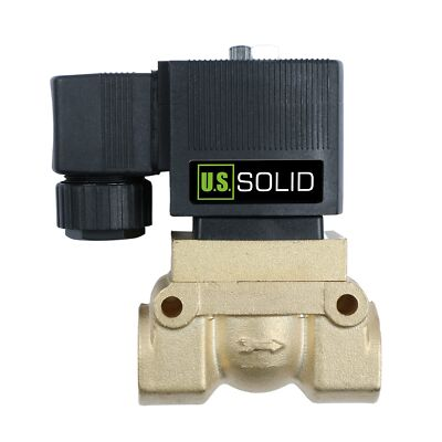 #ad U.S. Solid High Pressure Solenoid Valve 1 50 bar 1 2 in Brass DC 12V $69.34