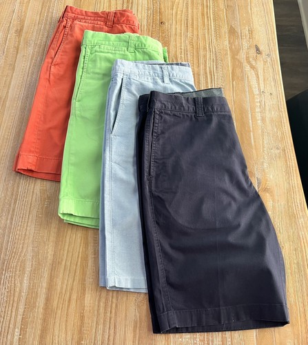 Lot Of 4 - J.Crew Shorts Men's Size 33 - Flat Front Cotton