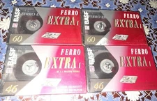 Stock Lot 4 NEW MUSIC CASSETTES 2 of 60 2 of 46 SEALED BASF IRON EXTRA I 