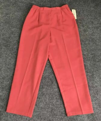Koret Odyssey Dress Pants Womens 14 Short Coral Orange Elastic Waist  Pockets New 661992050307| eBay