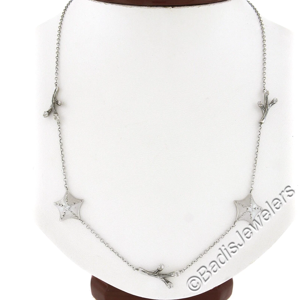 Tiffany & Co. Oro 18k Diamante Estrella de Mar Estación Collar con Juego de Aretes Foto 3 de 4