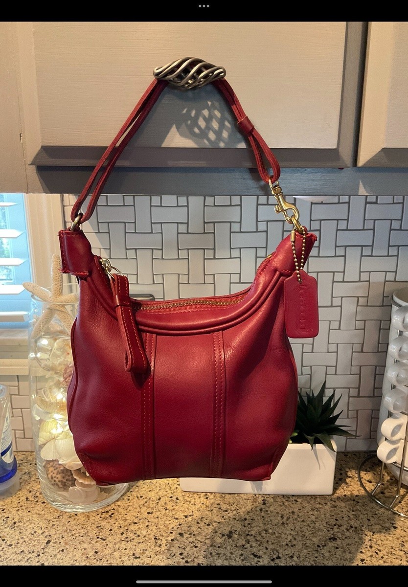 COACH Vintage Amanda Bag Crossbody Glovetanned Leather 6953 Red | eBay