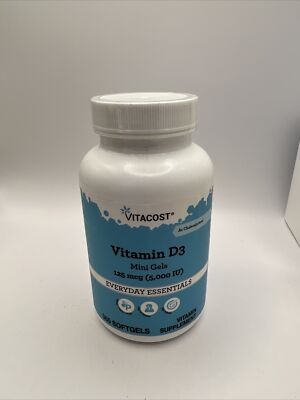Vitacost Vitamin D3 Mini Gels 5000 IU 365 Softgels