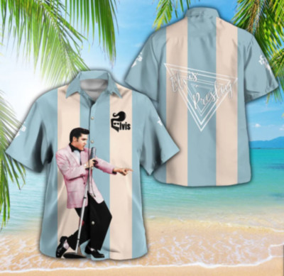 Elvis Presley US Size Hawaiian Shirt Button Down Shirt, The King Shirt For Him