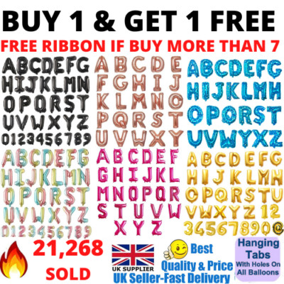 16'' Zoll Selbstaufblasende Folienballons Zahlen & Buchstaben Anpassen Happy Birthday