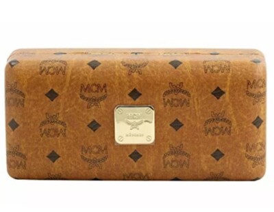 MCM Cognac Sunglass Case NEW! MCM Logo Sunglasses Hard Case Cognac Large W/ Cloth | eBay main image 4