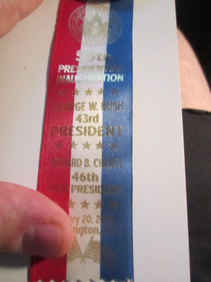 LOTE DE 9 BOTONES PRESIDENCIALES GEORGE W. BUSH - ALGUNOS CON CINTAS - BBA-52 Foto 4 de 4