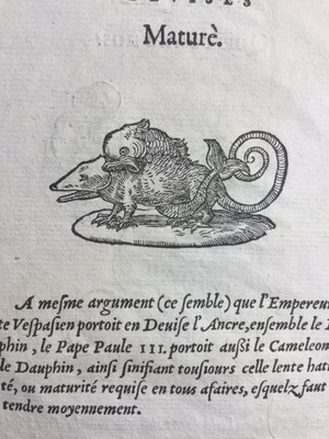 Rare Gravure 1557 Cameleon Dauphin Vespasien Ile De Malte Vipere Herpetologie Ebay