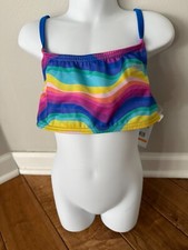 NWT Women's Speedo Eco Endurance Rainbow Wave Swimsuit Top
