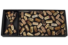 Men's Wine Corks Print Bow Tie and Cummerbund Set