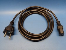  1 8 ft POWER CORD CABLE 2 PRONG EUROPE CEE 7/7 PLUG to C13 BLACK NEW