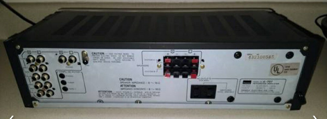 Sansui A-707 Silver Integrated 8-16 ohm 100-watt Hi-Fi Stereo