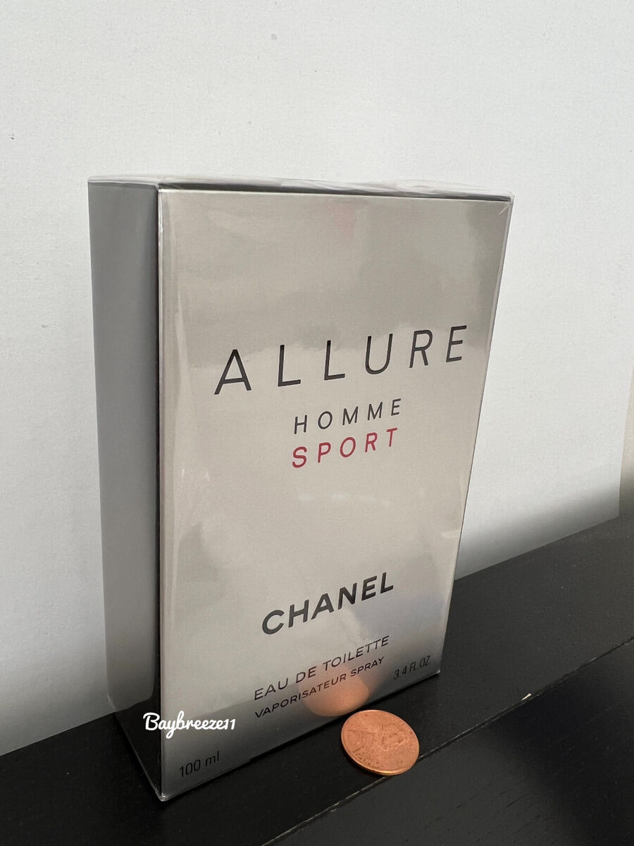 ALLURE HOMME SPORT by CHANEL Men's Eau de Toilette Spray, 3.4 oz, 100 ml,  NIB