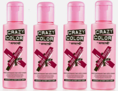 4x Color Semi Permanent Haarfarbe Ruby Rouge 100ml