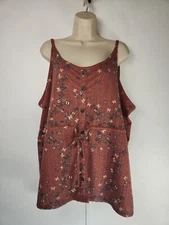 Maurices Plus Sz 1X  Tank Top Cami Babydoll Waist