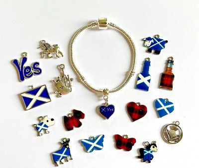 Scotland theme Dangle Charm on 3mm European Style Various  length/charm UK