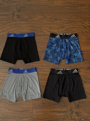 Set of 4 adidas Boy's Boxer Briefs Size S 6-8 Athletic Underwear - Picture 2 of 6