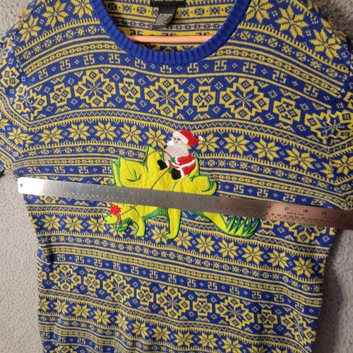 Alex Stevens Santa Dinosaur Ugly Sweater Size XL Long Sleeve Christmas - Picture 7 of 12