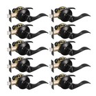 New Listing10 Pack Matte Black Door Handle Privacy Lever Door Handle Interior Door Knobs Ro