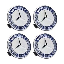 4St 75MM Für Mercedes Benz Nabendeckel Emble...