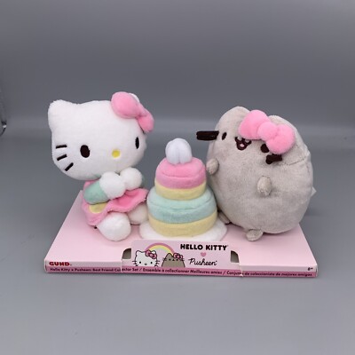 Hello Kitty x Pusheen Plüschtier Best Friend Set Gund offizielles Stofftier Display Neu
