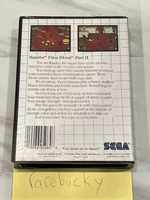 Rambo: First Blood Part II (Sega Master System SMS) NEW FACTORY SEALED, MINT! - Image 2 of 4