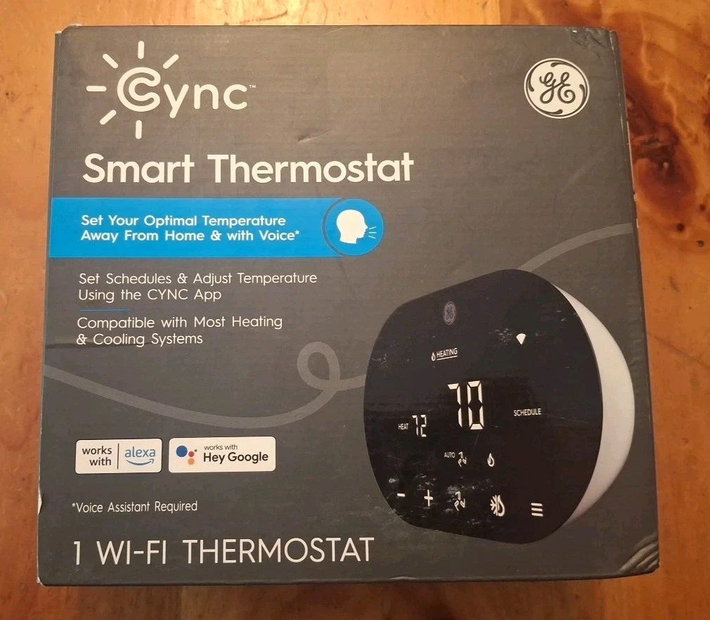 Cync Smart Thermostat w/ Voice Assistant CTHMCAPPEKB1-1 White NEW OPEN BOX