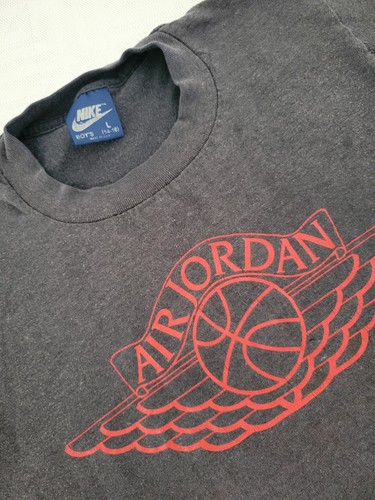 Vintage Air Jordan Wings 1985 Short Sleeve Youth L Boys 80s Bulls Single Stitch - Picture 2 of 5