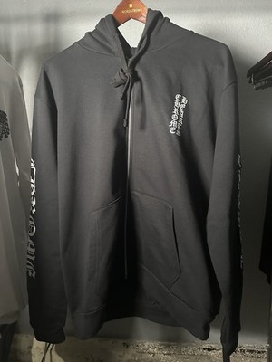 Chrome Hearts Vertical Logo Zip Up Hoodie Size L Brand New