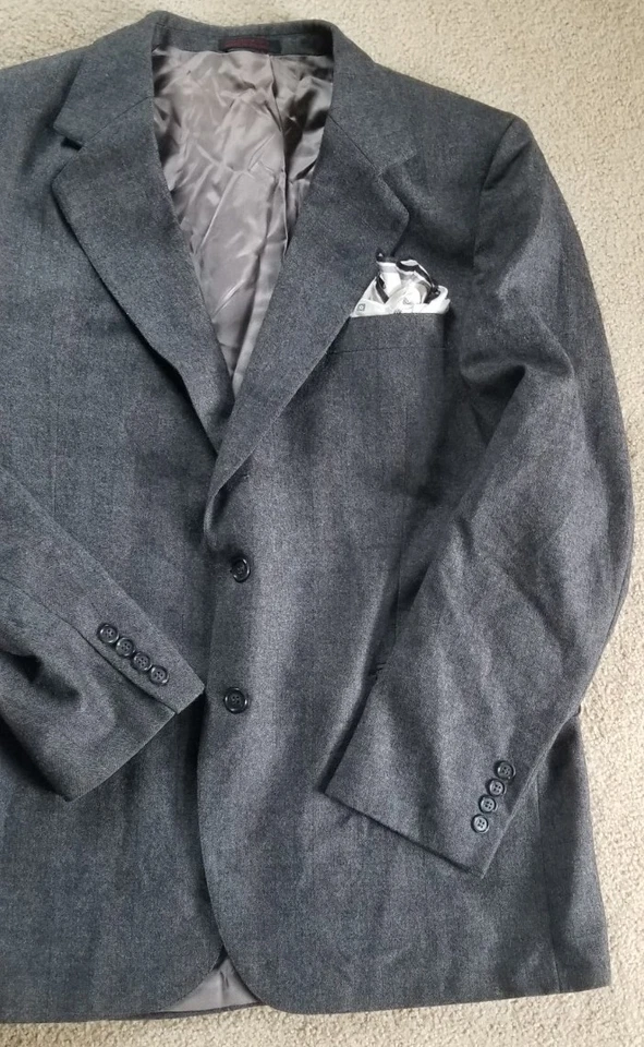 ШЕРСТИ 2 ИЗДЕЛИЯ МУЖСКОЙ КОСТЮМ КУРТКА И БРЮКИ, R42, СДЕЛАНО В ПОЛЬШИ. - Изображение 4 из 4