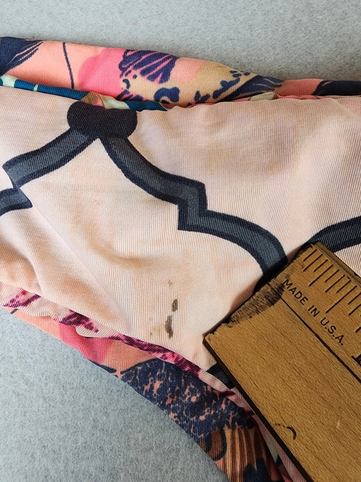 Maaji Bikini Bottoms Floral Multicolor Strappy Sides Reversible Medium MSRP $65 - Image 4 of 4