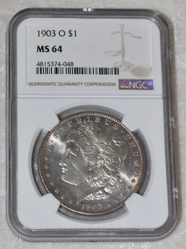 1903 O MORGAN 90% SILVER ONE DOLLAR $1 NGC MS 64 MS64 NEW ORLEANS MINT US COIN
