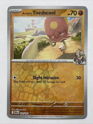 Arven s Toedscool Reverse Holo 109/182 SV10: Destined Rivals Common - NM