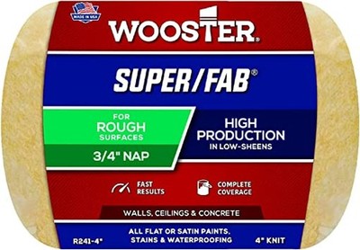 Wooster Genuine 4'' Super/Fab 3/4'' Nap Roller Cover - R241-4