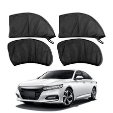 Car Window Sun Shade Cover 4 Pcs Breathable Mesh Car All Side Window Sunshad...