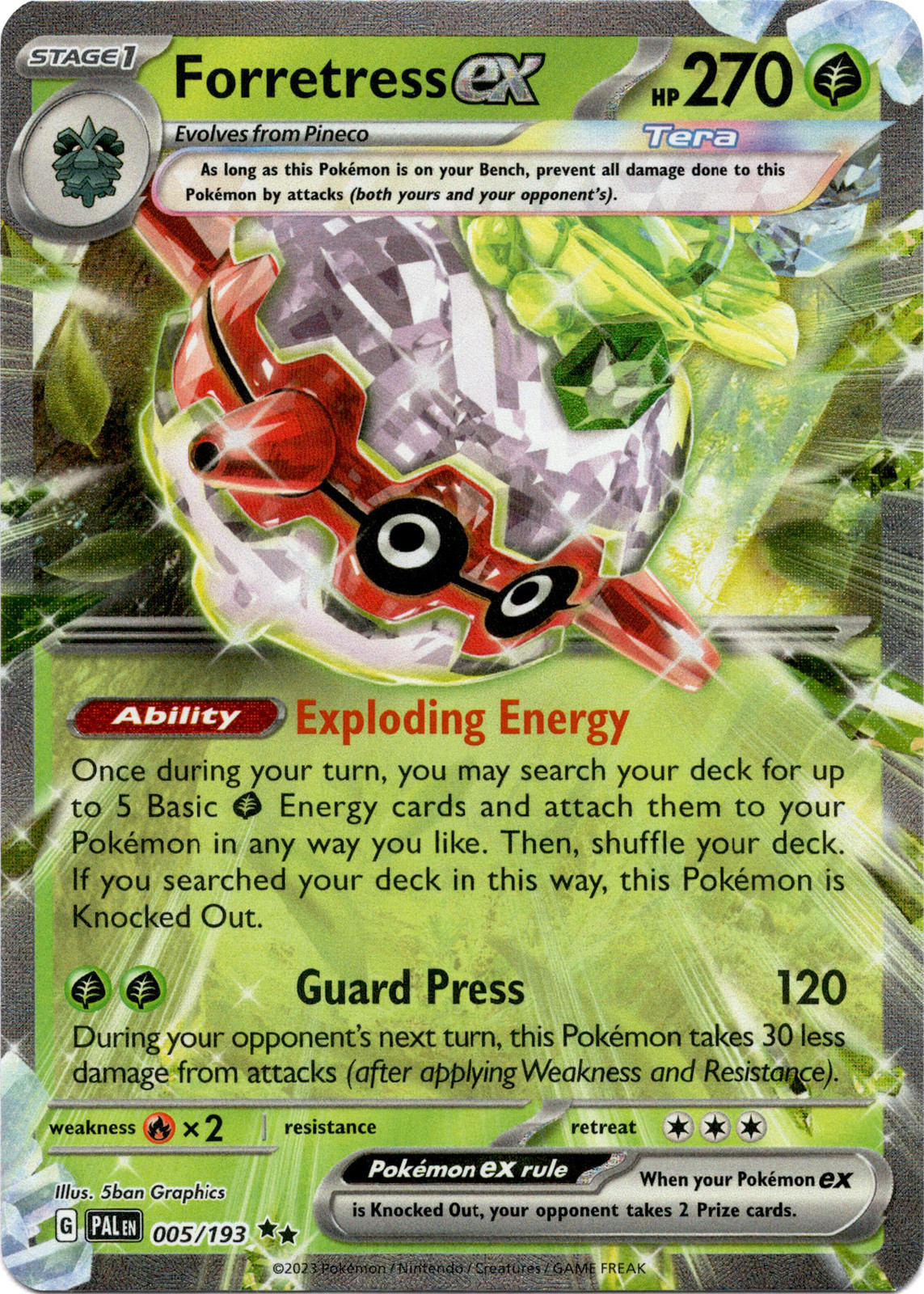 Foretress ex - 005/193 - Paldea Evolved - Holo