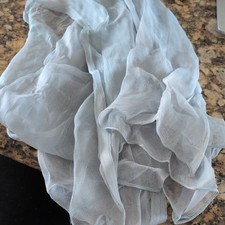 Women's Light Blue Solid Sheer Chiffon Rectangle Scarf Fashion Accessories