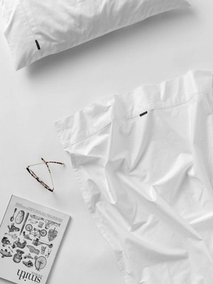 Linen House Augusta Flat Sheet (White) - King