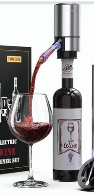 TOMEEM NEW ELECTRIC WINE DISPENSER AERATOR WITH VACUUM STOPPER