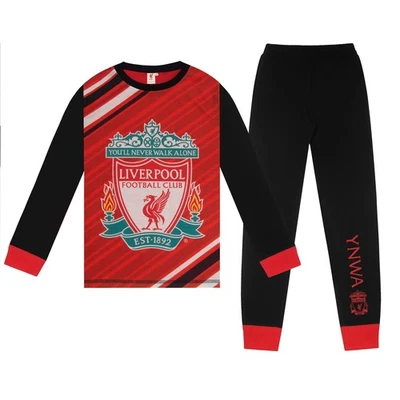 Liverpool FC Jungen Schlafanzug lang Sublimation Kinder OFFIZIELLES Fußball Geschenk