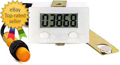 LCD Digital 0-99999 Counter 5 Digit plus up Gauge + Proximity Switch Sensor
