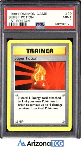 Pokemon 1999 Super Potion 90/102 Base Set 1st Edition PSA 9