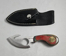 Chipaway Cutlery Fixed Blade  Razorback With Leather Sheath 