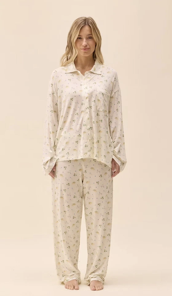 Calça lenta Djerf Avenue-Go Marula Bloom/tamanho M - Imagem 4 de 4