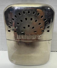 Vintage Buddy Chrome Metal Pocket Hand Warmer Japan EMPTY Untested