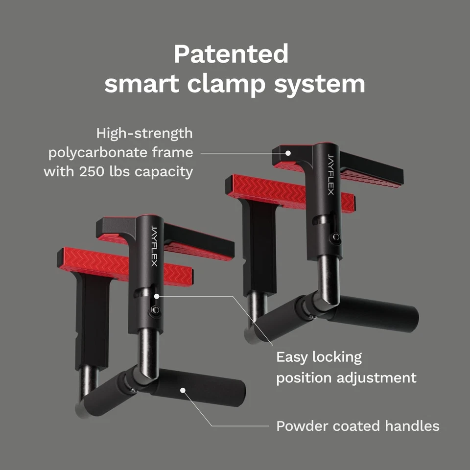 Jayflex CrossGrips Barra Pull Up Compacta - Barra Pull Up Marco de Puerta para Trabajar desde... Foto 4 de 4