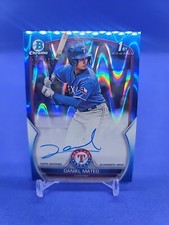 2023 Bowman Chrome Daniel Mateo 1st Auto Blue Wave Refractor /150