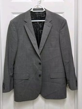 Brooks Brothers Lanifico Madison Fit Wool Stretch Blazer Gray Mens 46R Italy