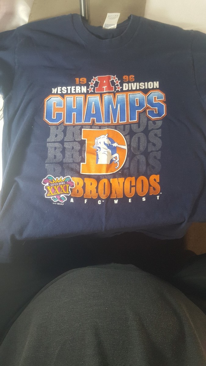 1996 Afc West Division Champs T Shirt Denver Broncos