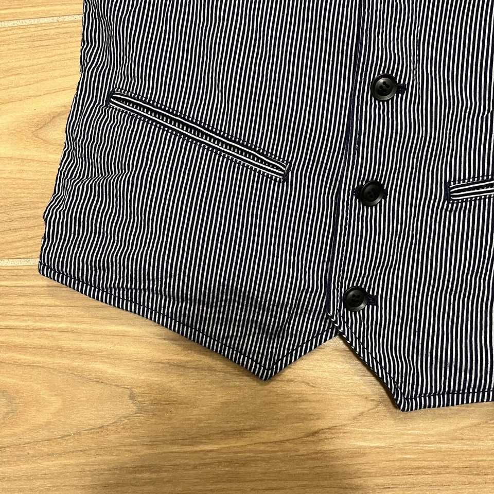 Wings+ HornsSeersucker Men's Small Vest Research Collection Made In Japan - Image 3 of 4